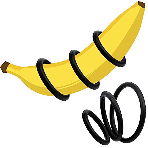 3 Pcs Noir 3 Taille Anneau en Silicone Élastique pour Homme