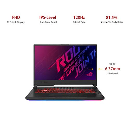 Image of ASUS ROG Strix G G731GT-H7114T 17.3 inch FHD 120Hz Gaming Laptop GTX 1650 4GB Graphics (Core i7-9750H 9th Gen /8GB RAM /512GB NVMe SSD /Windows 10 /One-Zone RGB KB /2.85 Kg), Black