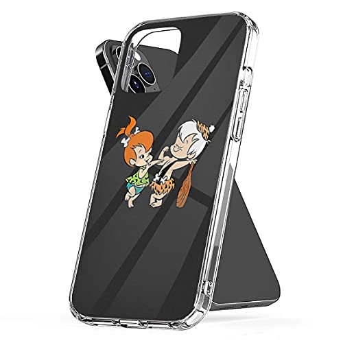 Generic Phone Case Pebbles X and Cover Bam Bam Muscles for iPhone 12 11 X Xr Xs 8 7 6 6s Plus Pro Max Mini Se 2020 Anti-Scratch Shockproof Protective, Transparent