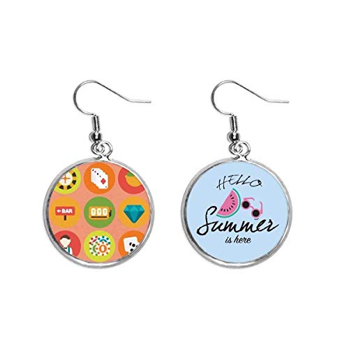 Pendientes de sandía y casino para lucir en tus fiestas de verano