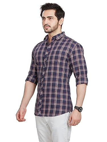 Image of BE ACTIVE Cotton Casual Checks Shirts for Men|| Casual Shirts for Men|| Mens Casual Shirts Full Sleeve