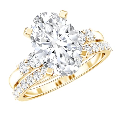 Rosec Jewels 3 Carat IGI Certified Lab Grown Diamond Bridal Ring Set,...