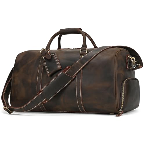 Vintage Reisetasche Herren Leder Weekender zum...