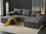 Boneless Sectional Cloud Couch Sofa for Living Room, 112
