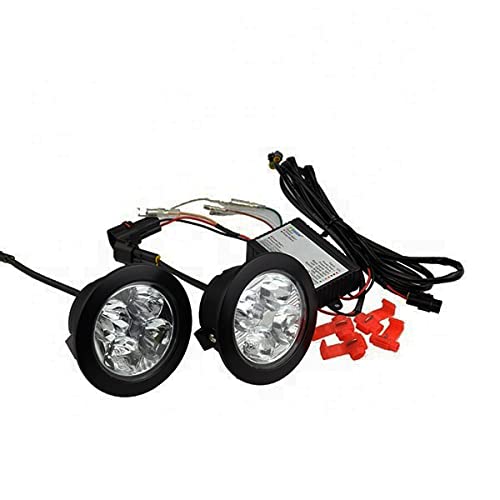 BLUTECH 2 x 4 CRED LED Tagfahrlichter rund Ø 70-90 mm. ECE R87 mit Steuerung uns StVO Zulassung