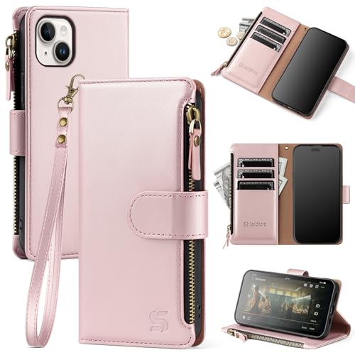Shieldtop for iPhone 14 Plus Wallet Case with Card Holder,Rose Gold by Shieldtop - Used condition - US$11.73