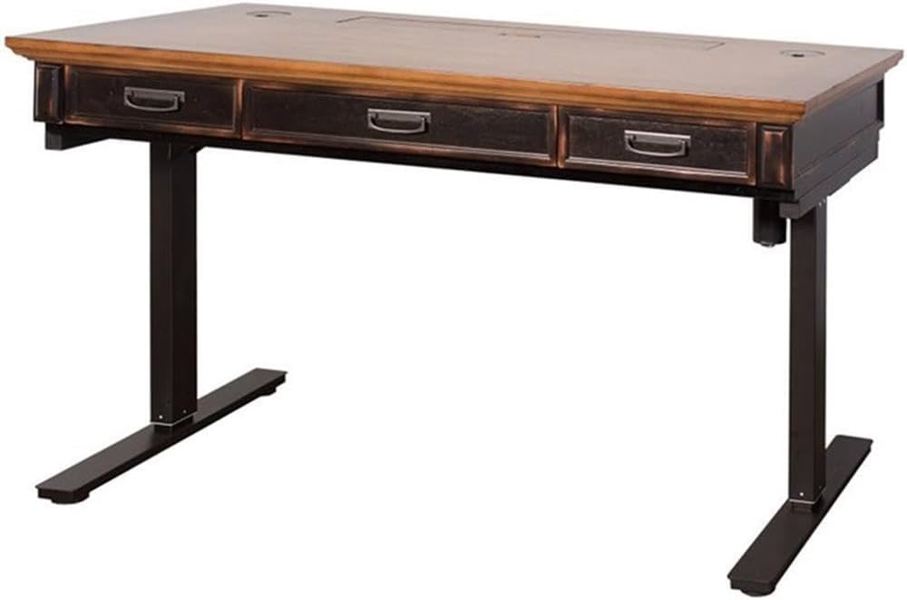 Martin Furniture Hartford Standing Desk in Two Toned Rub