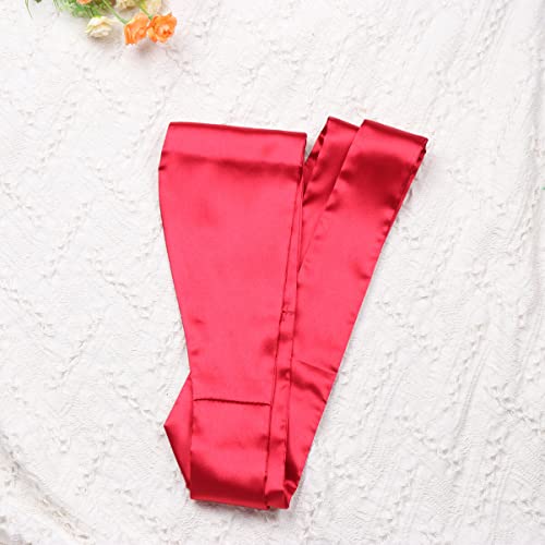Amosfun Wedding Satin Sash Belt Bridal Dress Silk Ribbon Bow Waist Belt For Formal Wedding Occasion (Red) - Image 3