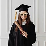 Qkdjksd Class of 2026 Graduation Glassses Photo Props Grad Decor Accessories Sunglasses Party Favor Decorations (White)