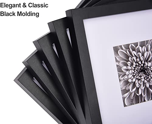 Yaetm 12X12 Picture Frames Black Set Of 4, Square Photo Frame Displays 8X8 With Mat Or 12X12 Without Mat thumb #2