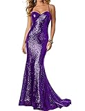 Women's Sexy Spaghetti Straps Sequin Bridesmaid Dress Mermaid Long Evening Formal Party Dress Prom...