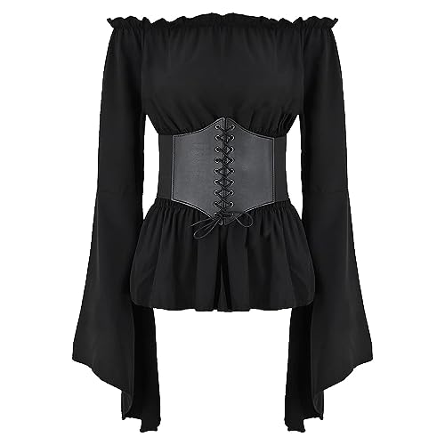 ABEHIK Damen Mittelalter Oberteil f�r Frauen Gothic Renaissance...