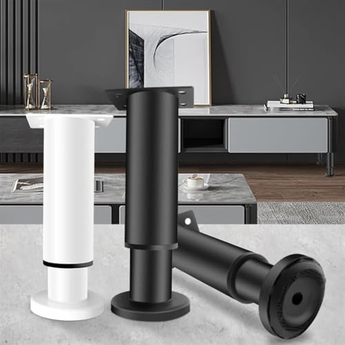 Patas telescópicas ajustables que nivelan tus muebles de acero inoxidable negro 3