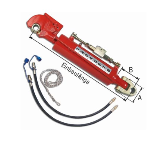 Hydraulischer Oberlenker mit Fanghaken Kat. 3 – Verstellbarer Traktor Oberlenker für Landwirtschaft, robuste Stahlkonstruktion, doppeltwirkend, präzise Längenverstellung, hohe Belastbarkeit