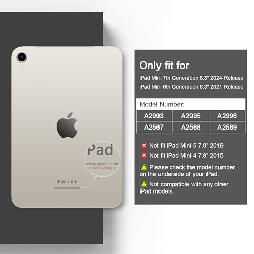 Coque iPad mini 7 antichoc rigide pour éviter les rayures avec support pliable - 2