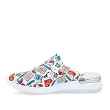 Zueco con la planta de piel Zapatísimos Zueco Sanitario con la Planta Anatómica de Piel y Almohadillada, Suela Antideslizante, Clínica, Hospital, Enfermera, Médico