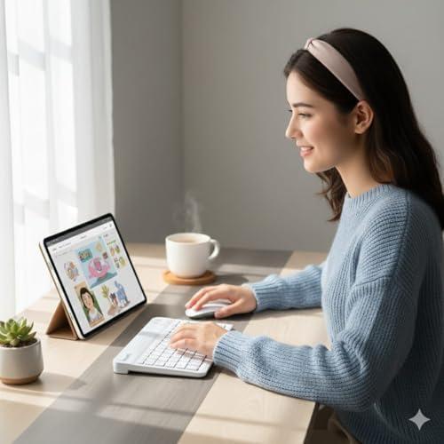 HEARTZ KEY 01 KABLOSUZ BLUETOOTH WİRELESS TÜMÜ TÜRKÇE KARAKTERLİ i ü ğ harfleri bulunur KLAVYE MOUSE SETİ (BEYAZ) - Görsel 2