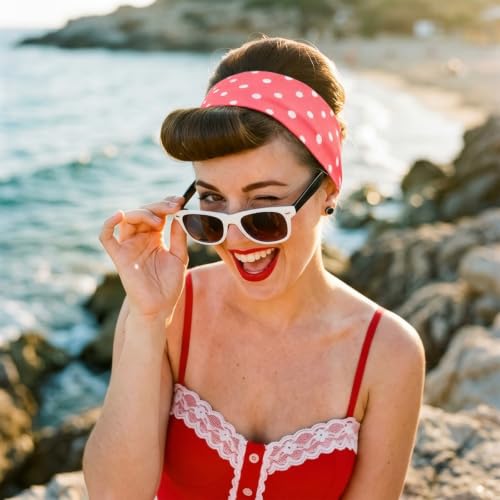 Image of DRESHOW 8 Pack Sports Headbands for Women Non-Slip Stretchy Fashion HairBand Curly Hair Headband Soft Hair Accessories for Daily Wear Workout Yoga Running