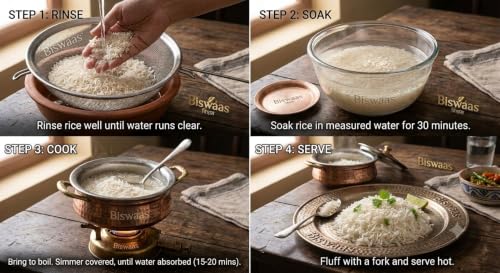 Image of BISWAAS Premium Banskathi Rice, Extra Long Grain, Ideal for Daily Cooking,10 Kg