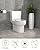 Dcolora One Piece Toilet DC-OPT152 Dual Flush 1.1/1.6 GPF Elongate Design,With Soft Closing Seat and Comfort Height, 28.5 x 15.7 x 27, Glossy White