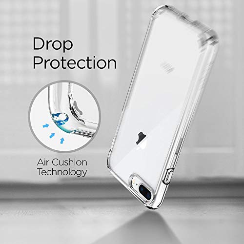 Image of WOW IMAGINE Crystal Clear Transparent Back Case Cover for Apple iPhone 7 Plus | 8 Plus | Full Device & Camera Protection Shockproof TPU | Flexible Silicone Back Cover Case - Transparent