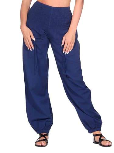 Sarouel pour le yoga et pilates bleu en taille unique Kunst und Magie