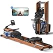 MERACH Water Rowing Machines for Home, Foldable Row Machine with 400LBS Weight Capacity, Dedicated Monitor and Comfortable Seat, Free MERACH App for Immersive Water Rower