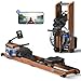 MERACH Water Rowing Machines for Home, Foldable Row Machine with 400LBS Weight Capacity, Dedicated Monitor and Comfortable Seat, Free MERACH App for Immersive Water Rower