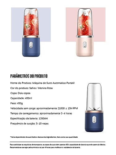 Original Fresh Juice Mini Liquidificador Portátil Elétrico Copo Liquidificador Portatil Recarregável