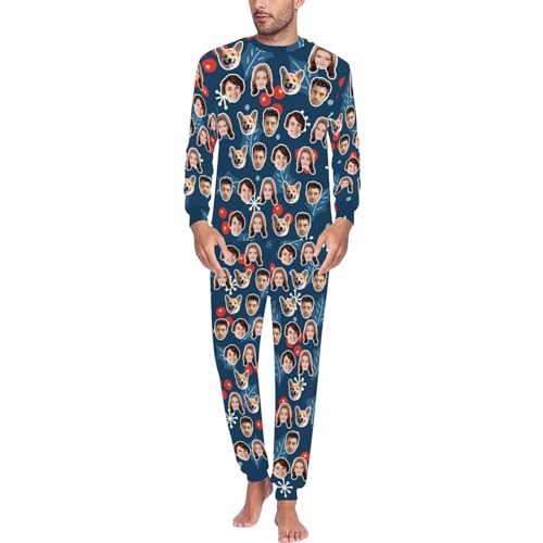 Custom Family Matching Pajama Sets Personalized Pajamas Set with Face Photo Gifts for Christmas/Birthdays/Men/Women/Pet2