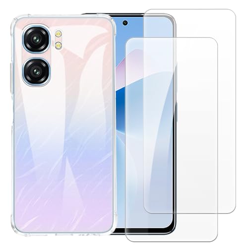 Shantime �P�[�X�{2�����苭���K���X�Z�b�g Oukitel C58 Pro �Ƃ̌݊������� �ϏՌ��J�o�[���S�ʕی�X�N���[���v���e�N�^�[(�N���A)