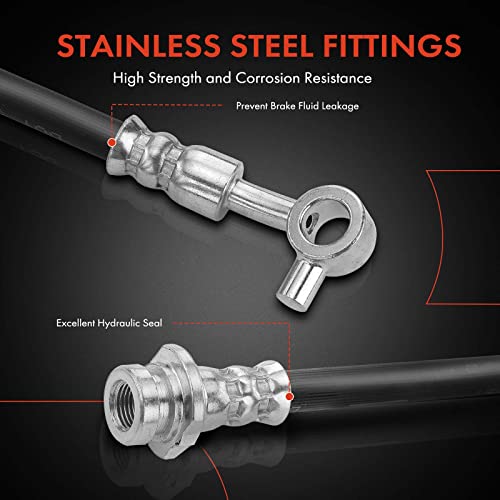 A-Premium Front Brake Hydraulic Hose Compatible with Nissan by A-Premium - Used condition - Image 4