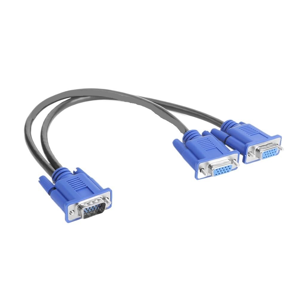 Cavo splitter VGA da 1 computer a doppio monitor adattatore splitter a Y maschio a femmina cavo VGA