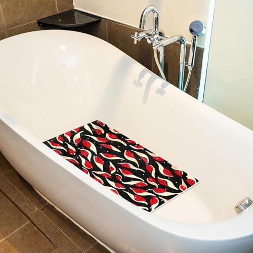 Tapis de bain antidérapant Art Abstract extra long facile à nettoyer pour la douche - 6