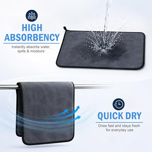Image of JD FRESH 1 Pack Microfiber Car Cleaning Cloth /Soft 400 GSM Extra Large (35x75 CM) Microfiber Cloth for Car, Bike, Household Cleaning /Suede Edging for Scratchless Drying and Detailing - Grey