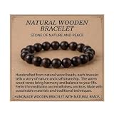 Premium Natural Sandalwood Beads: Crafted from genuine, high-quality Sandalwood, each 8mm bead features a smooth, polished finish that showcases the wood's natural grain and warm earthy tones. This is not a dyed or chemically treated imitation-just 1...