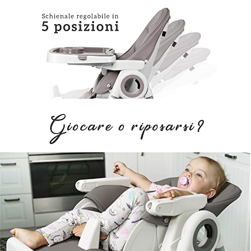 Seggiolone Pappa Regolabile e Pieghevole - 7