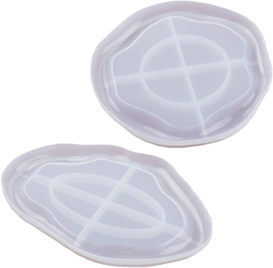 Coaster Mold Irregular Cloud Coaster Resin Silicone Tray Molds DIY Epoxy Resin Casting Mold for Candle Wax, Soap, Bowl Mat etc
