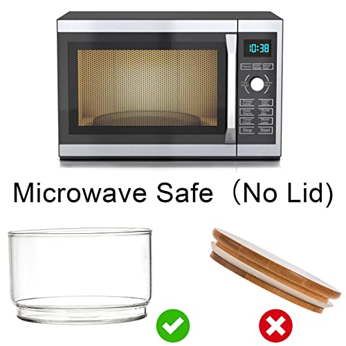 Coloch 4 Tier Stacking Glass Jars With Airtight Bamboo Lid, 12Oz Clear Food Storage Canister Set Decorative Glass Jars For Candies, Nuts, Condiments, Tea, Tiny Crafts, Kitchen, Living Room #TOP4