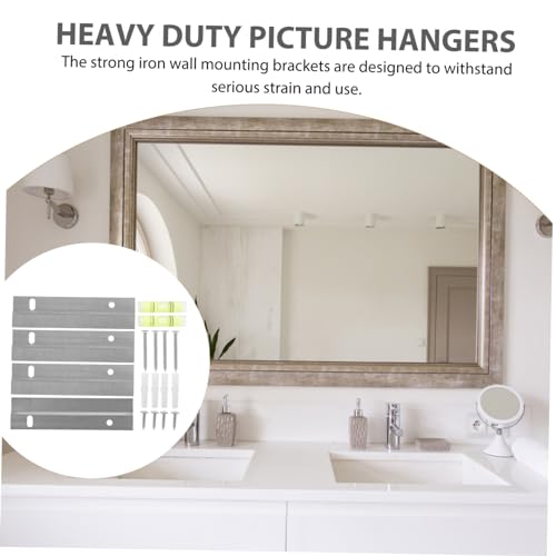 Image of Generic 6sets Heavy Duty Mirror Hangers and Picture Mounting Brackets Easy to Install Wall Hangers for Photos Art and Mirrors Design Expansion Screws