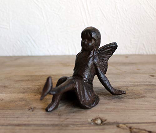 Gwenys Haus Gartenfigur Elfe mit Vogel