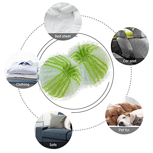 Mgdyss Pet Hair Remover For Laundry, Lint Balls, Reusable&Effective&Non-Toxic, Dogs And Cats On Clothes In Washing Machine,12Pcs, Green #TOP3