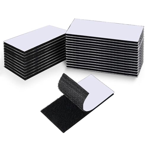 Ushine Cinta adhesiva de velcro de doble cara, 25 unidades, cinta adhesiva de doble cara, cinta adhesiva de fijación trasera, adhesivo fuerte para tela, cinta de cierre de pared reutilizable y