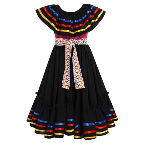 Robe mexicaine à volants fille pour des souvenirs magiques de Fiesta