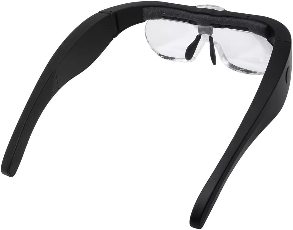 Magnifying Glass 4 Lenses Rechargeable with Light for Reading Jeweler Repair Watchmaker Wear