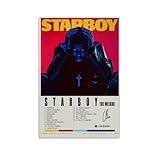 XRFF&XHNFPPP R&B Singer The Weeknd Poster Starboy Music Album Cover Poster Room Aesthetic 12x18inch(30x45cm) Unframe
