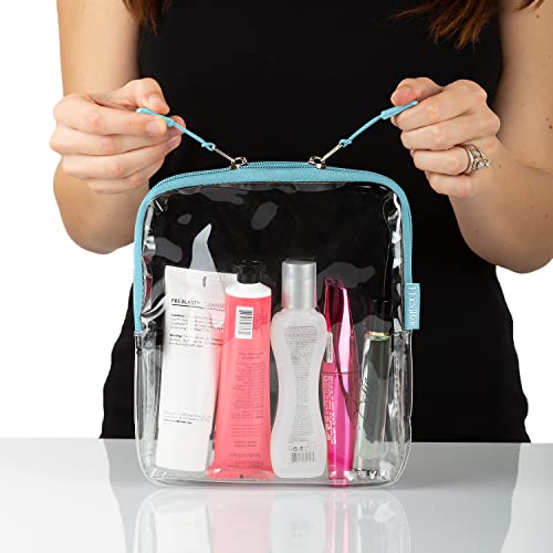 Borsali Paper Soap 4 Cases With 50 Sheets Each & 4 50 Sheet Refillsto Go + Light Blue Tsa Approved Clear Toiletry Bag Quart Size For Travel #TOP7