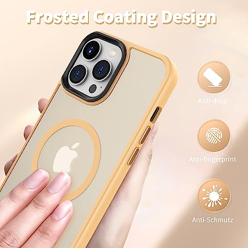 Image of CACOE Magnetic Case for iPhone 13 Pro Max 6.7 inch, Yellow