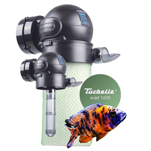 Tunze Strömungspumpe Turbelle e-Jet 1605 I Pumpe mit 1.600l/h Stömungsleistung I Propellerpumpe mit Magnet Holder & Filterfunktion bis 15mm Glasstärke I Wasserpumpe für Süßwasseraquarien