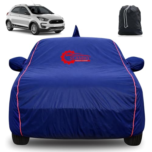 Image of 100% Waterproof Car Cover for Ford Freestyle | All-Weather, Dustproof & UV Protection | Heavy-Duty 3-Layer Fabric | Custom Fit with Mirror & Antenna Pocket | Navy Blue